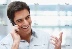 Young handsome guy enjoying a telephonic conversation