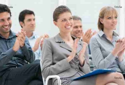 Business team clapping hands